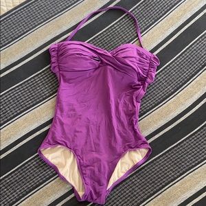 Purple one piece swimsuit